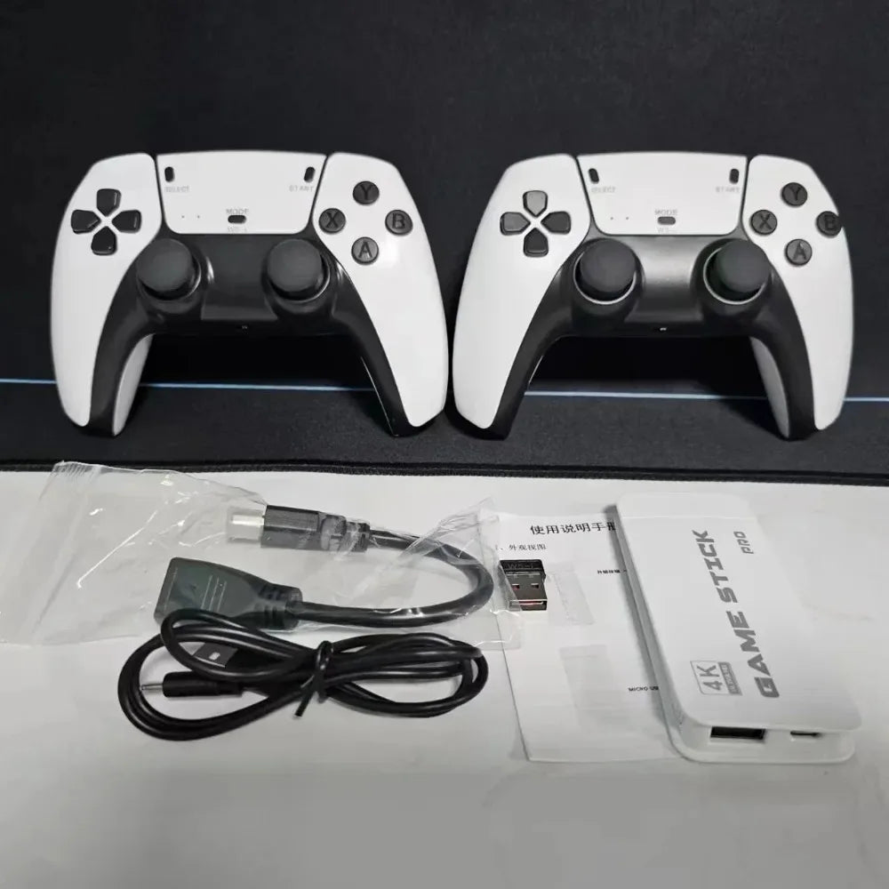 USAMR M15 Game Stick Mini TV Handheld Console Wireless Gamepads 128G 30000+ Retro Games HD Two-player