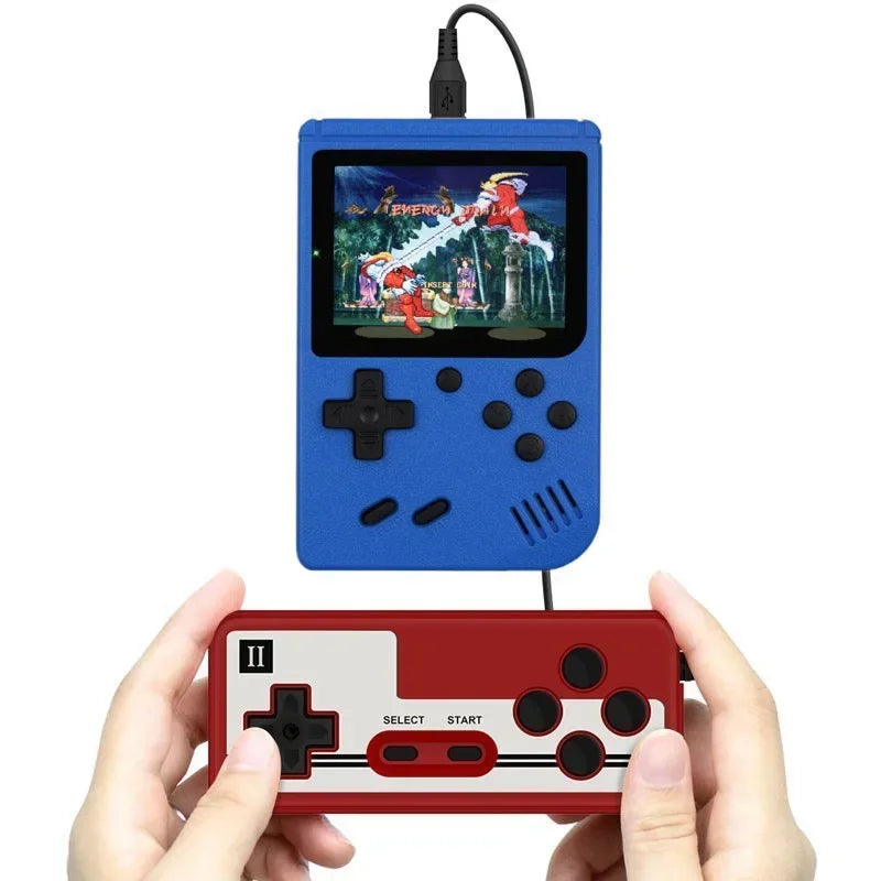 USAMR Mini Portable Retro Handheld Game Console: 400 Classic Nostalgic Games, 3in Screen, 2-Player Support & TV Output