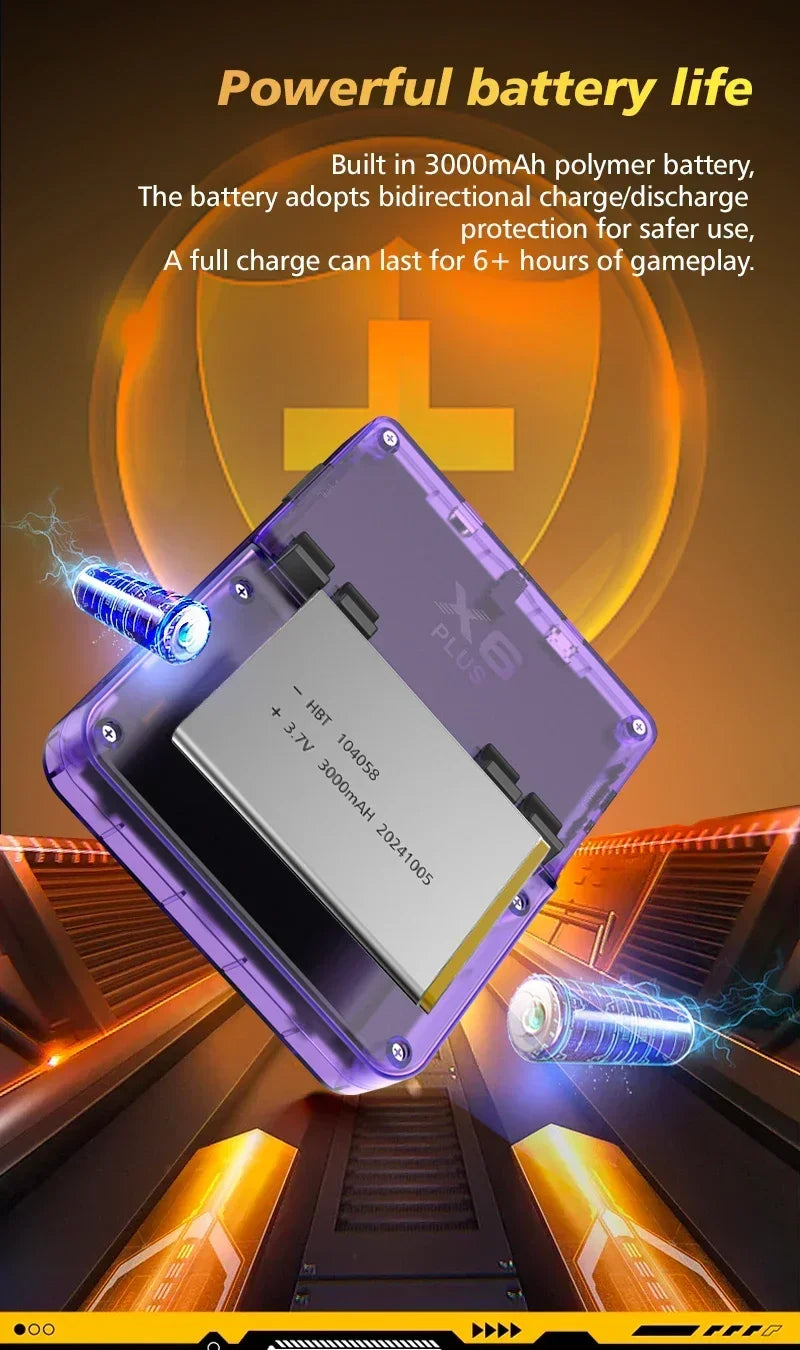 X6 Plus Retro Handheld Console: 4.0-Inch IPS Screen, 28000+ Classic Games – The Perfect Portable Gaming Gift for Kids