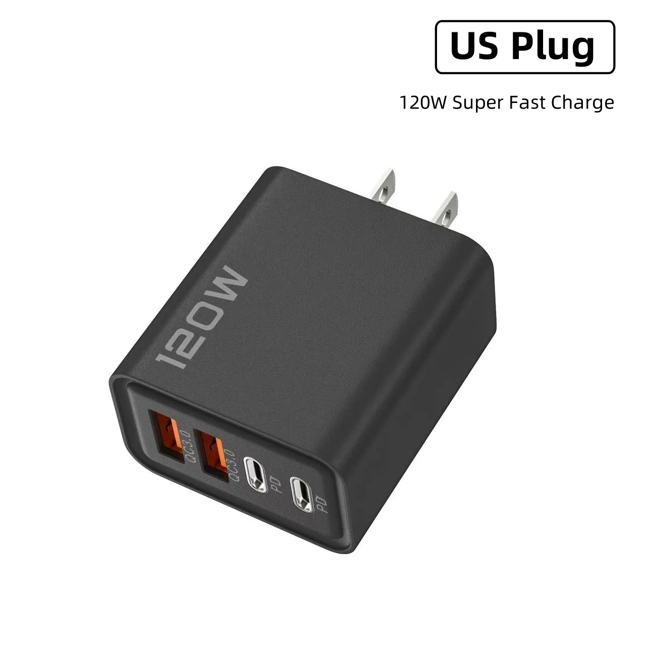 USAMR 120W Fast Charger Type C Quick Charge 3.0 USB Charger Adapter For iPhone PD USB Charger Fast Charging Plug