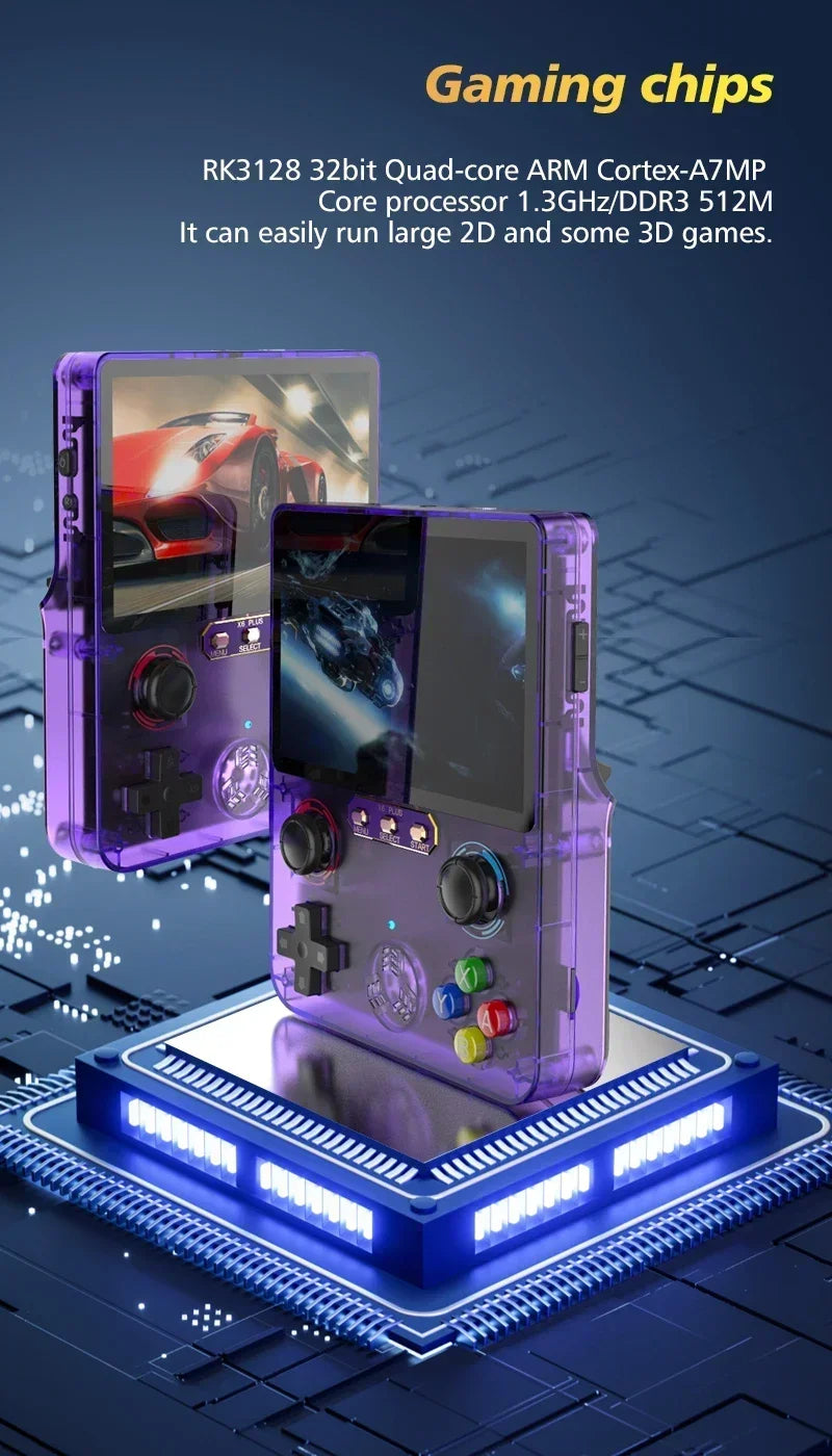 X6 Plus Retro Handheld Console: 4.0-Inch IPS Screen, 28000+ Classic Games – The Perfect Portable Gaming Gift for Kids