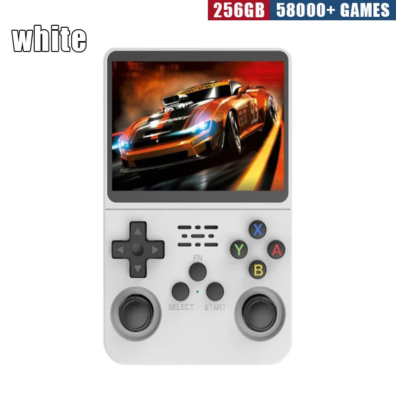 USAMR R35 Plus portable handheld game console with 3.5-inch IPS screen, retro Linux high-definition video player, and 3500mAh ba