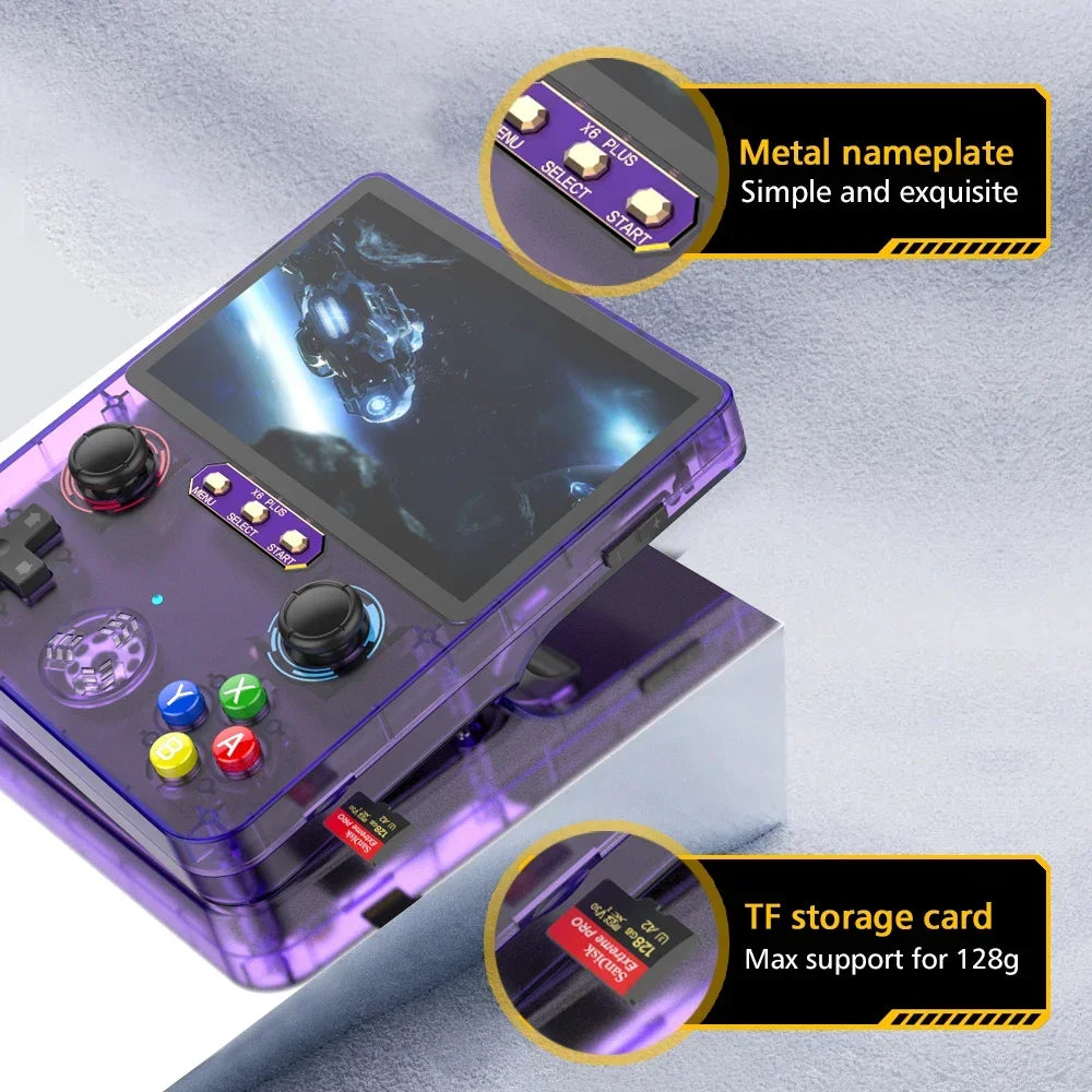 X6 Plus Retro Handheld Console: 4.0-Inch IPS Screen, 28000+ Classic Games – The Perfect Portable Gaming Gift for Kids