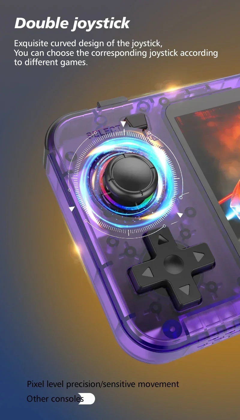 USAMR R36H Retro Handheld Game Console 3.5-inch IPS Screen Portable Open Source Linux System Classic Game Console Video Player