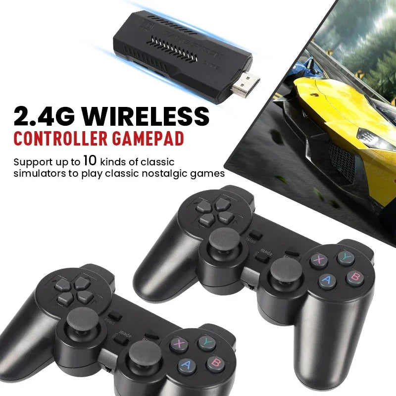 USAMR X2 Plus 4K Game Stick 256GB Retro Gaming Console with Wireless Controllers for 4K Classic Games