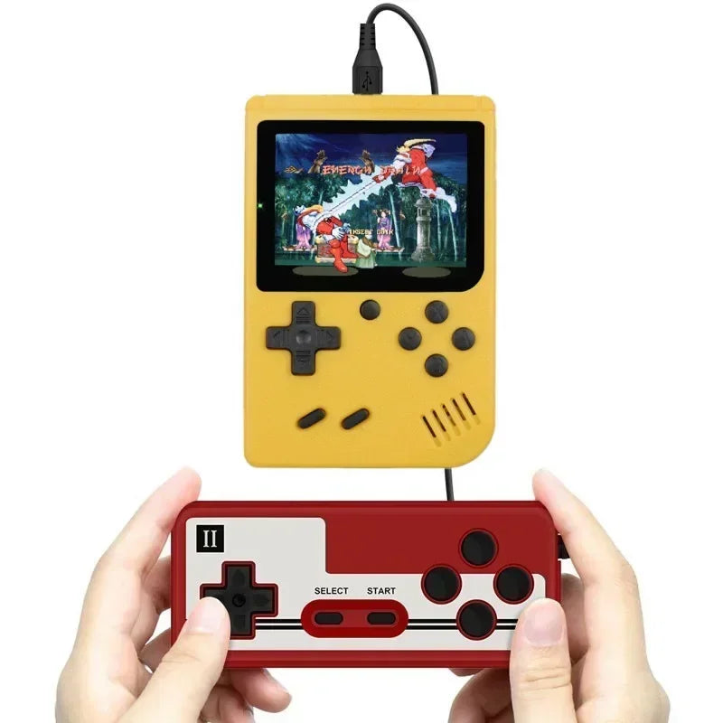 USAMR Mini Portable Retro Handheld Game Console: 400 Classic Nostalgic Games, 3in Screen, 2-Player Support & TV Output