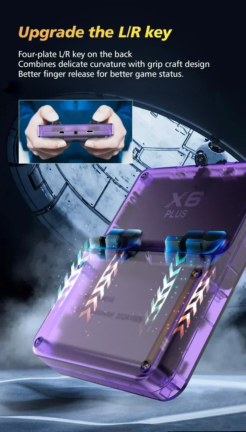 X6 Plus Retro Handheld Console: 4.0-Inch IPS Screen, 28000+ Classic Games – The Perfect Portable Gaming Gift for Kids