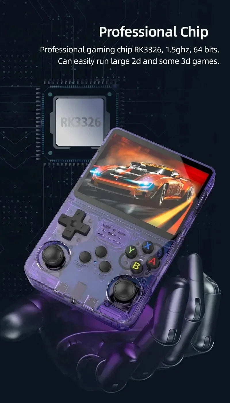 USAMR R35S On-the-Go Handheld Game Console: Linux OS, 3.5-Inch IPS Screen, 3500mAh Battery & Retro Gaming Support
